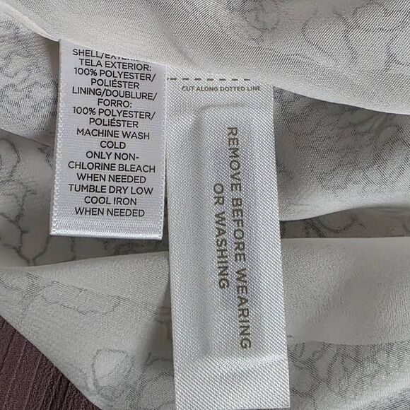 LOFT L White Black Floral Striped Cami Top - Picture 6 of 7